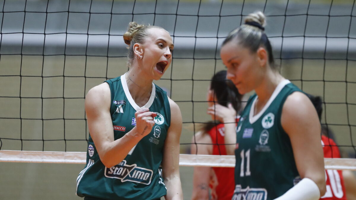 Οι παίκτριες του Παναθηναϊκού πανηγυρίζουν στο Μετς (ΣΤΕΛΙΟΣ ΣΤΕΦΑΝΟΥ