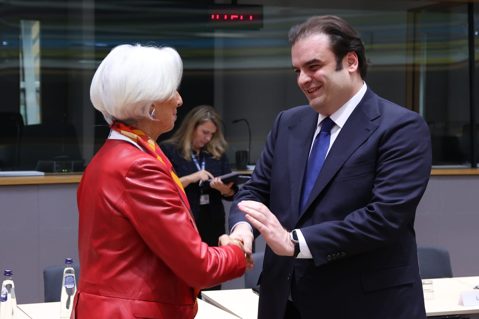 O Κυριάκος Πιερρακάκης και η Κριστίν Λαγκάρντ