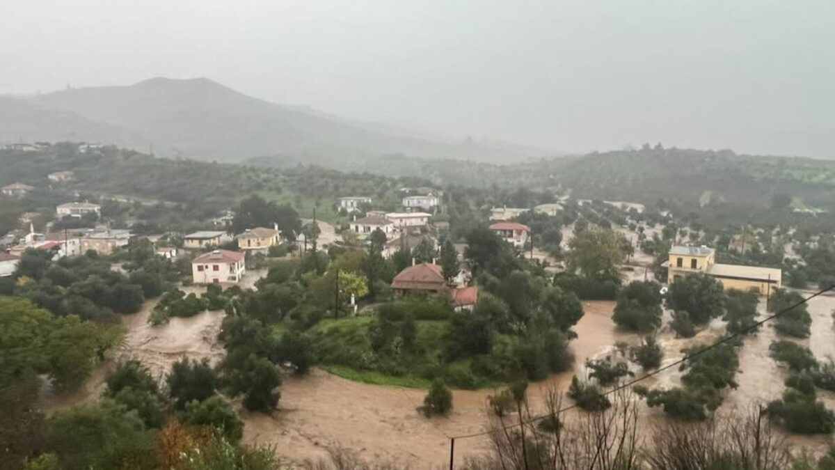 Το πλημμυρισμένο χωριό Πλάτανος