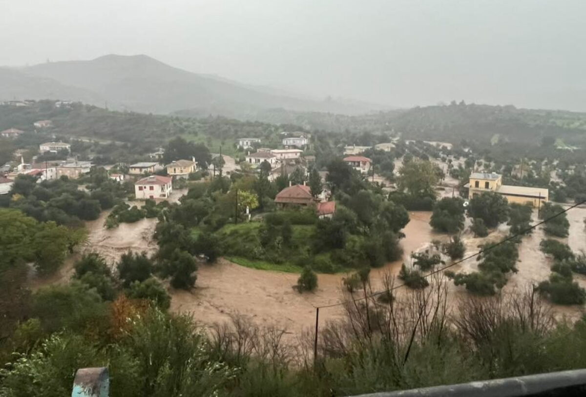 Το πλημμυρισμένο χωριό Πλάτανος