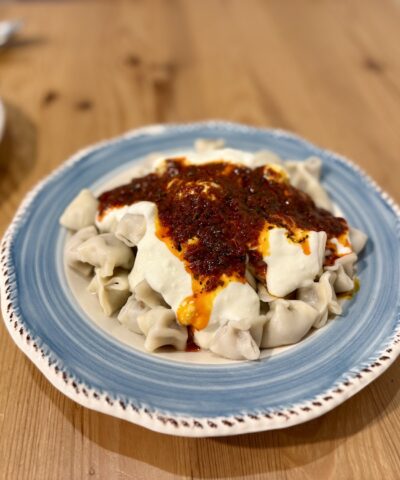 Homemade Traditional Turkish cuisine Turkish ravioli, Turkish name Manti