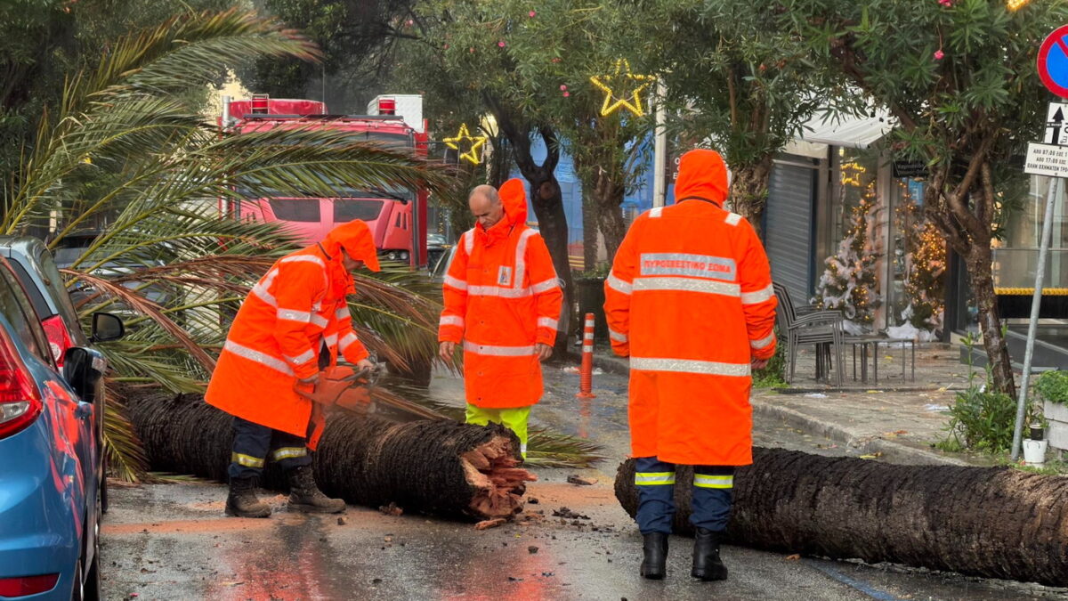 Κακοκαιρία “Byron”: Ισχυρές καταιγίδες και πτώσεις δέντρων στη Ρόδο