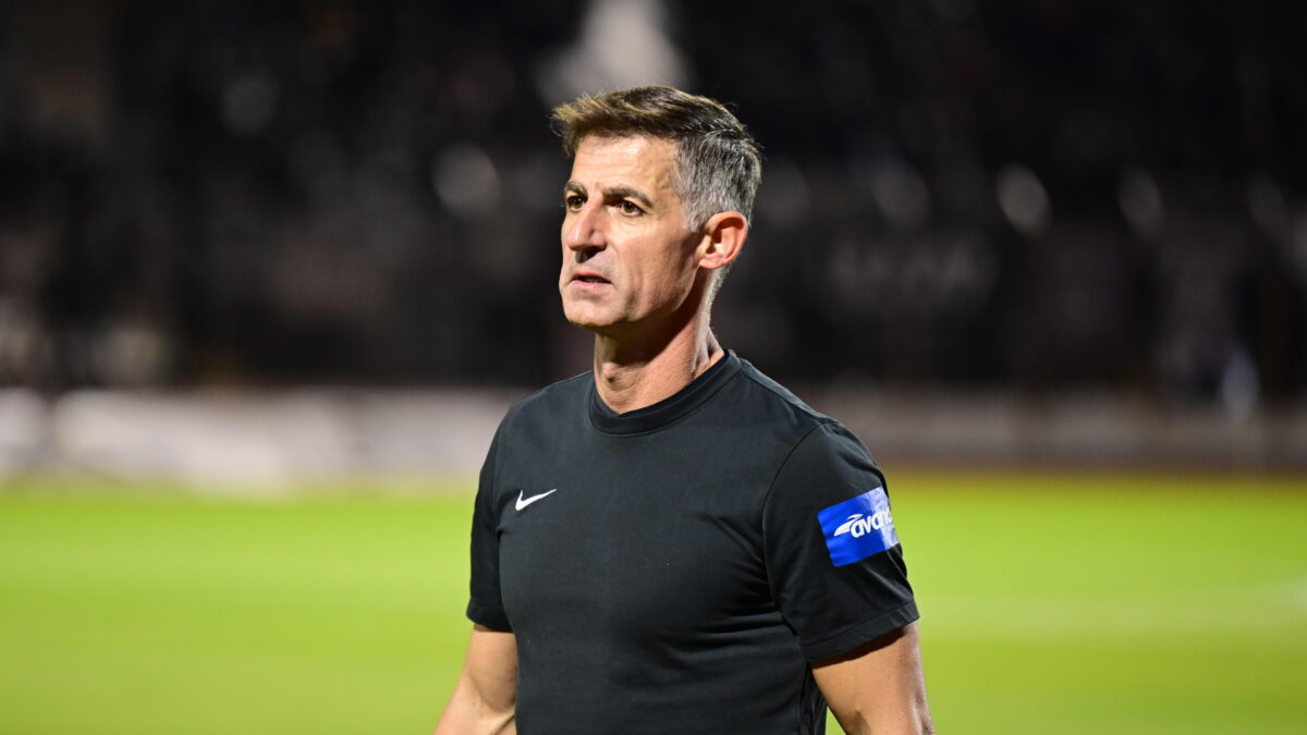 Ο Τάσος Σιδηρόπουλος σε αγώνα της Super League (ΑΝΤΩΝΗΣ ΝΙΚΟΛΟΠΟΥΛΟΣ