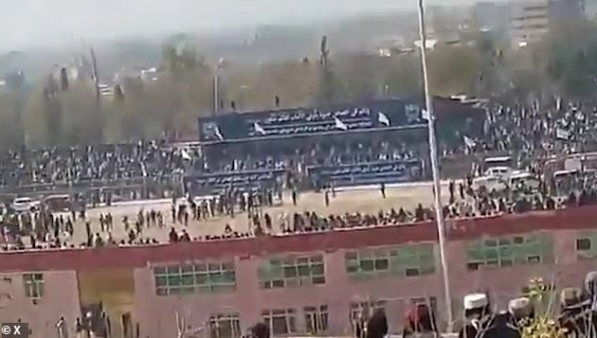 Στιγμιότυπο οθόνης που δείχνει τη δημόσια εκτέλεση στο Αφγανιστάν