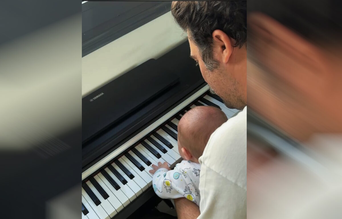 O Kίμων Κουρής με τον γιο του