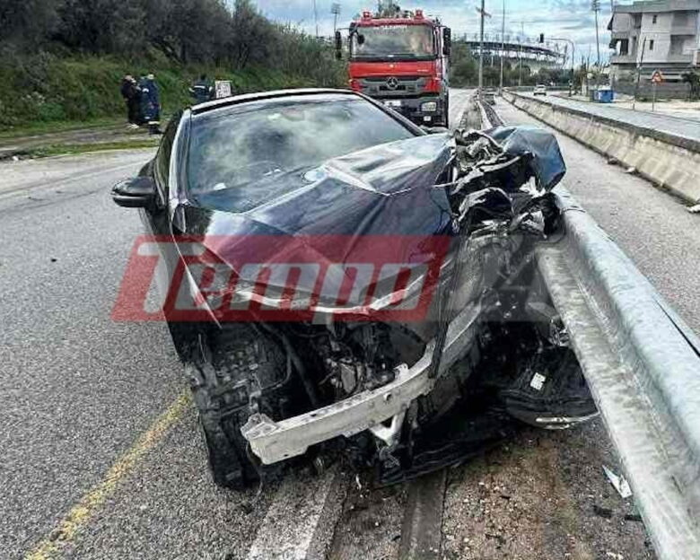 Σοκαριστικό τροχαίο στην Πάτρα: Γιός πολιτευτή «κάρφωσε» το πολυτελές αυτοκίνητό του στις μπαριέρες