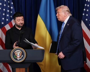 Βολοντίμιρ Ζελένσκι και Ντόναλντ Τραμπ