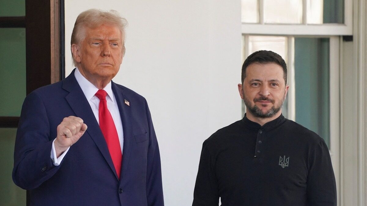 Ο Αμερικανός πρόεδρος Ντόναλντ Τραμπ και ο πρόεδρος της Ουκρανίας Βολοντιμίρ Ζελένσκι