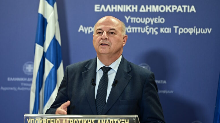 Ο υπουργός Αγροτικής Ανάπτυξης και Τροφίμων, Κώστας Τσιάρας, Δευτέρα 15 Δεκεμβρίου 2025