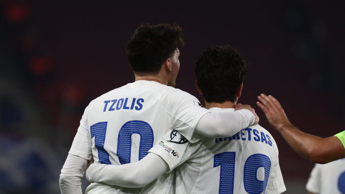 Ο Τζόλης με τον Καρέτσα στην Εθνική Ελλάδας