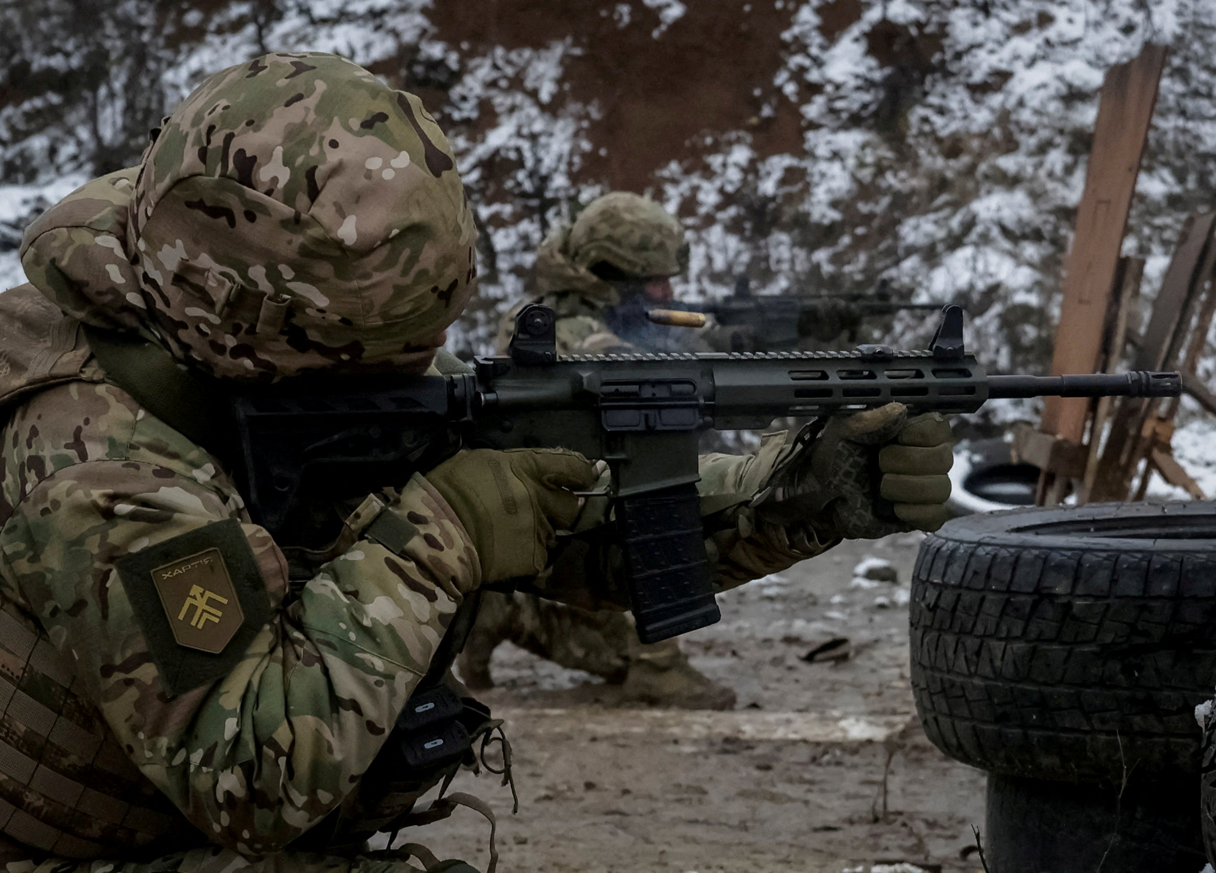 Ένας Ουκρανός στρατιώτης στο μέτωπο
