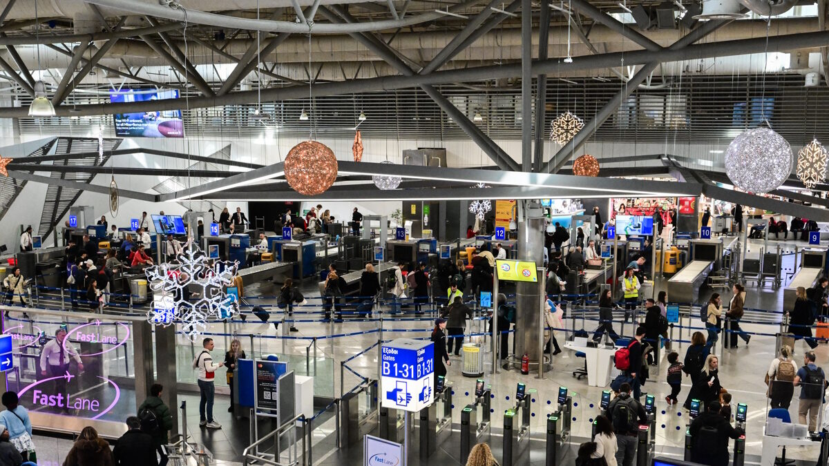 Στιγμιότυπο από το αεροδρόμιο «Ελευθέριος Βενιζέλος» στις 4 Ιανουαρίου όταν έκλεισε το FIR Αθηνών, λόγω τεχνικού προβλήματος