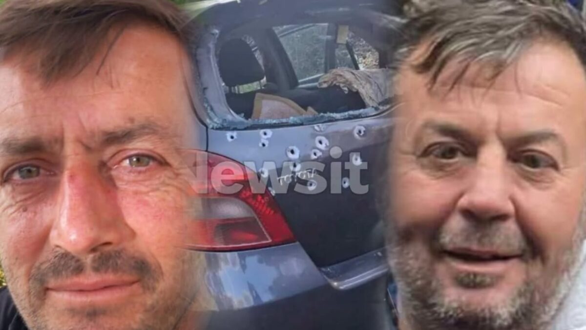 Το αυτοκίνητο, το θύμα (δεξιά) και ο δράστης (αριστερά)