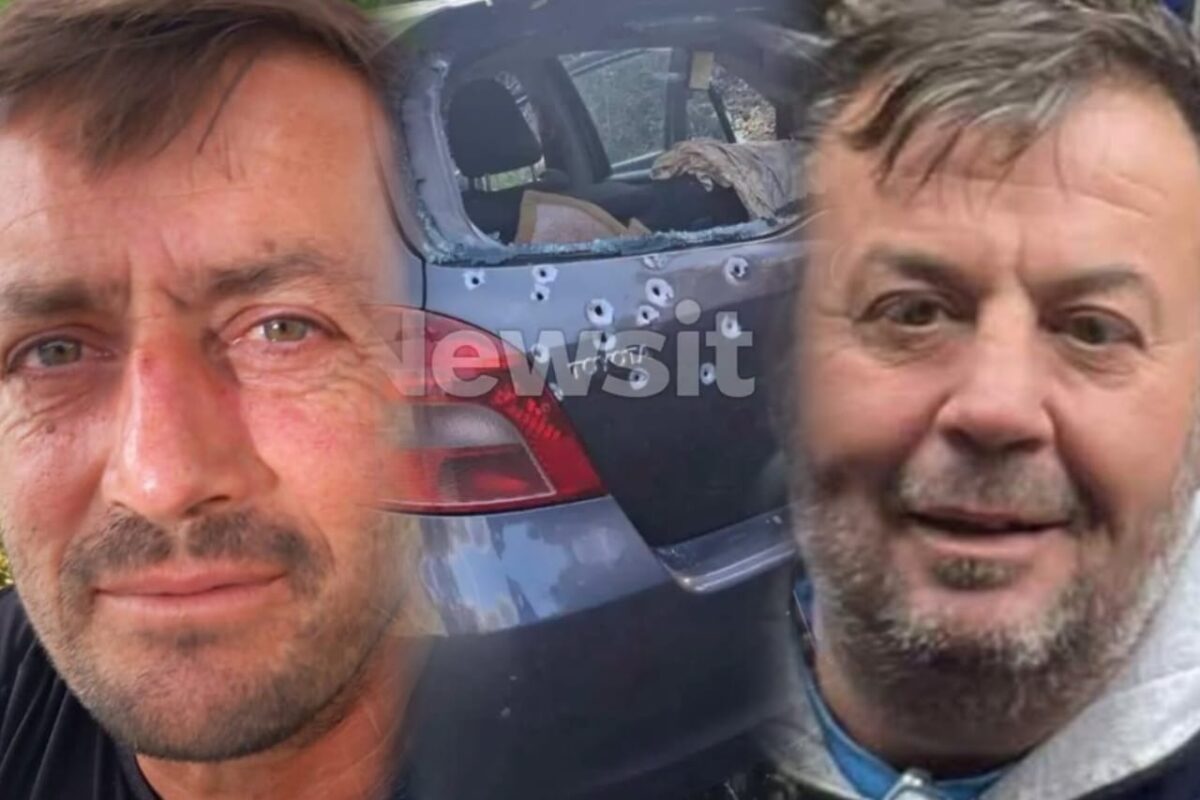 Το αυτοκίνητο, το θύμα (δεξιά) και ο δράστης (αριστερά)