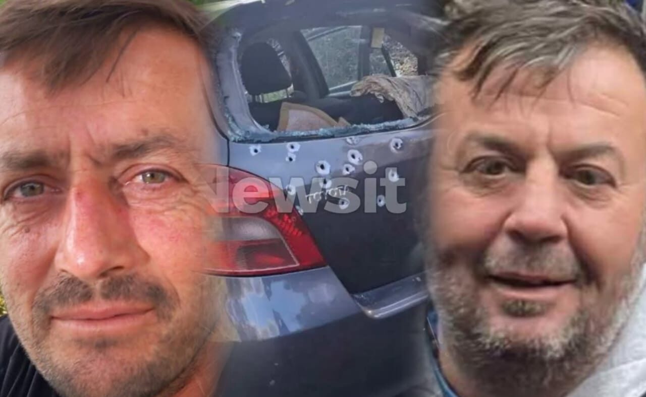 Το αυτοκίνητο, το θύμα (δεξιά) και ο δράστης (αριστερά)