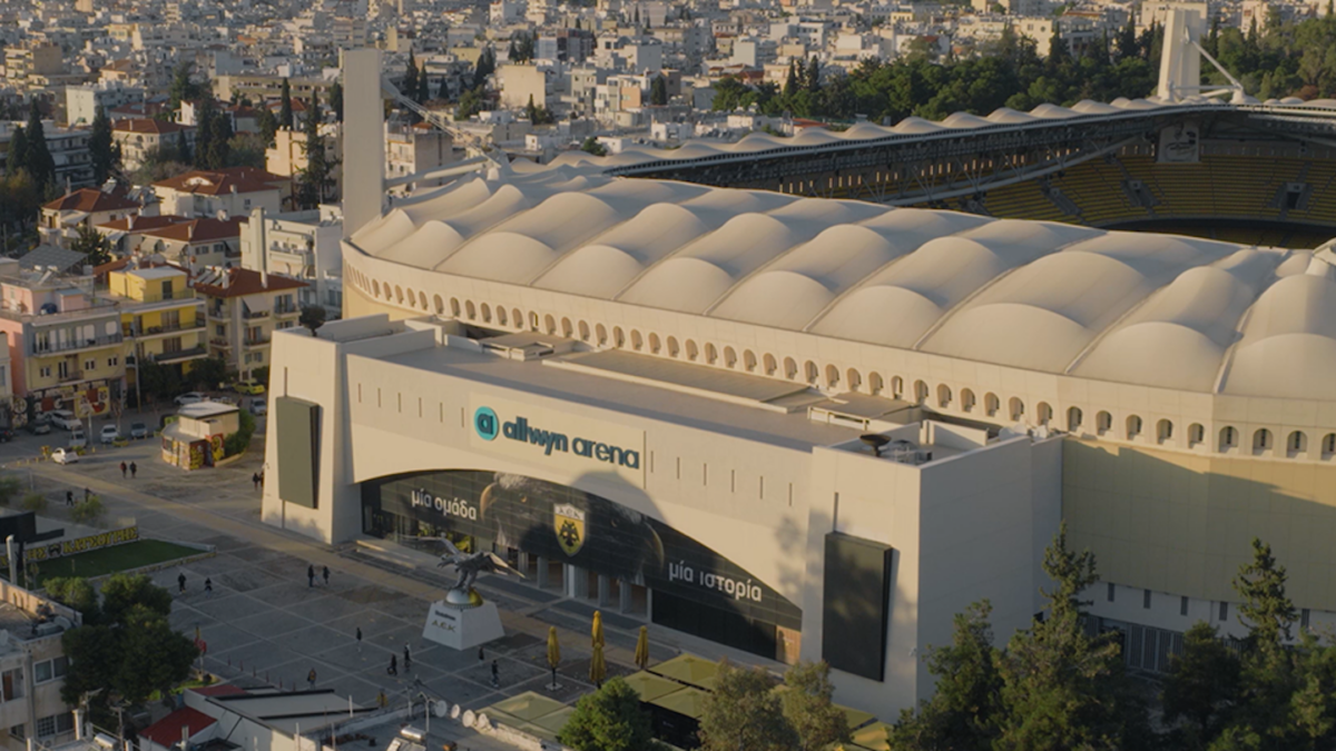 Η Allwyn Arena είναι εδώ, ολοκληρώθηκε το rebranding στο γήπεδο της ΑΕΚ