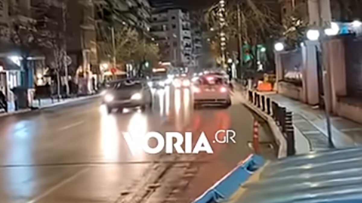 Εικόνα από το λάθος του οδηγού στη Θεσσαλονίκη