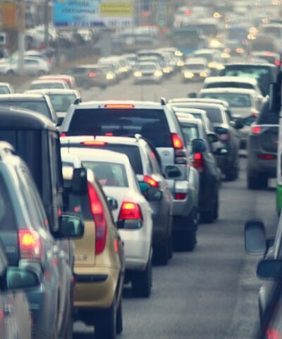 traffic jams in the city, road,