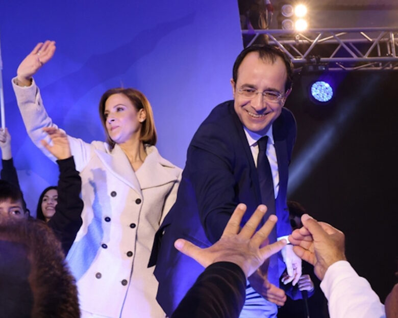 Ο Νίκος Χριστοδουλίδης και η σύζυγός του