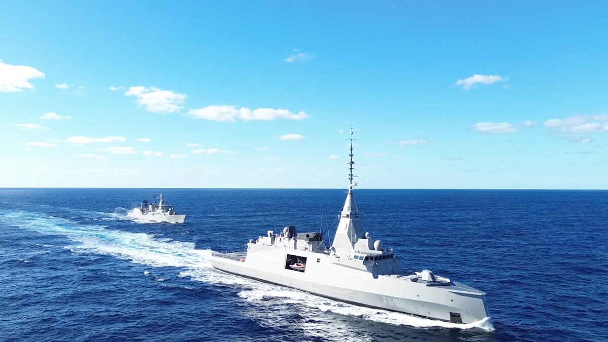 Η πρώτη ελληνική φρεγάτα Belharra, «Κίμων», εν πλω στη Μεσόγειο