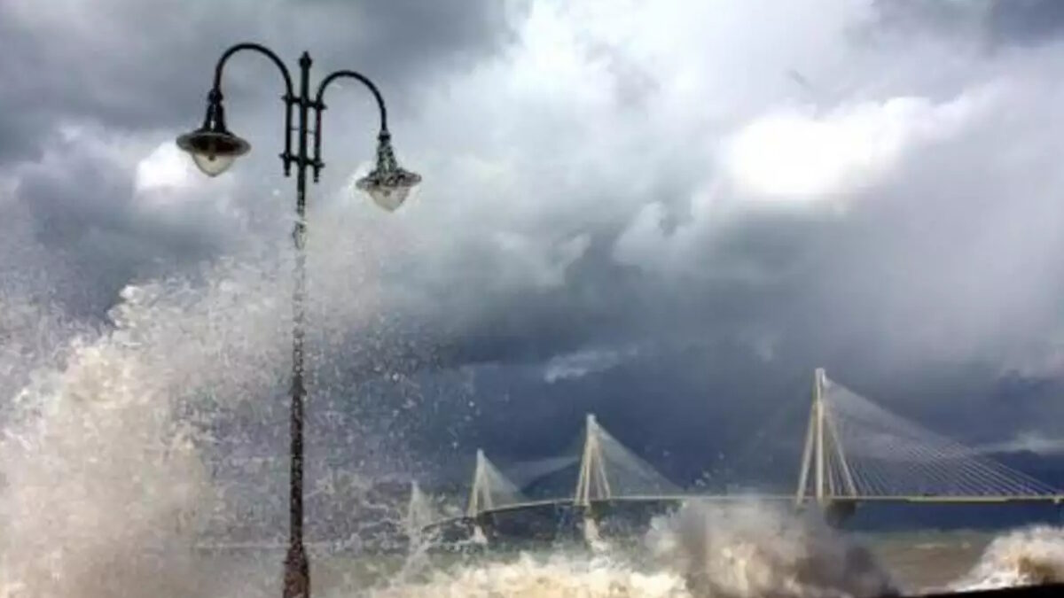 Η γέφυρα Ρίου - Αντιρρίου σε σφοδρή κακοκαιρία