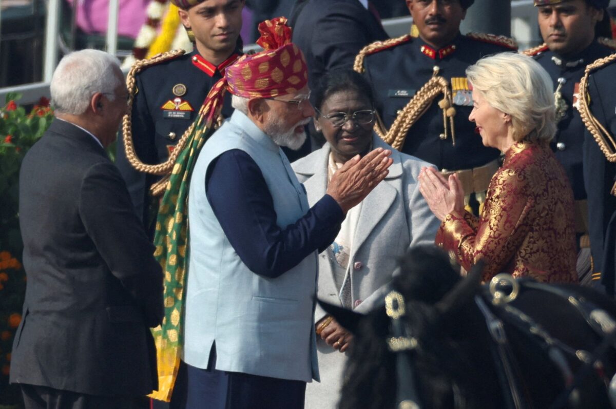 ο Ναρέντρα Μόντι και η Ούρσουλα φον ντερ Λάιεν