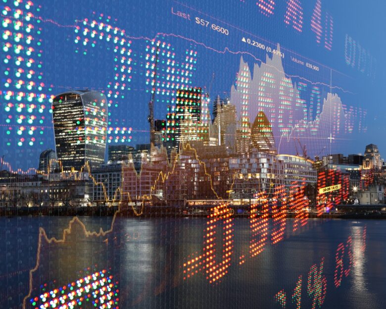 Stock market data growth chart graph investment finance analysis fintech financial district