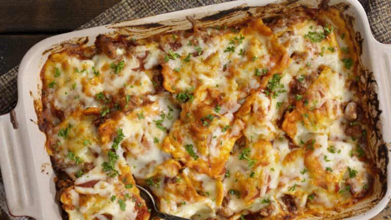 Baked Cheese Ravioli Lasagna
