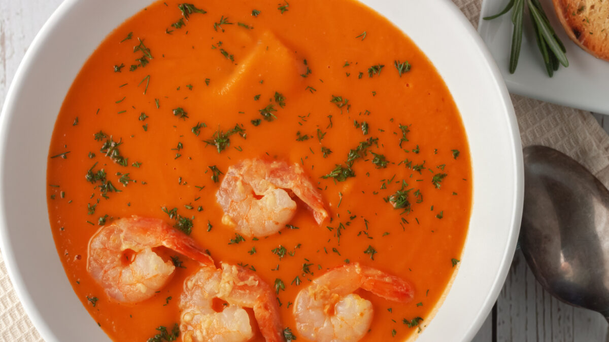 Σούπα κρέμα γαρίδας