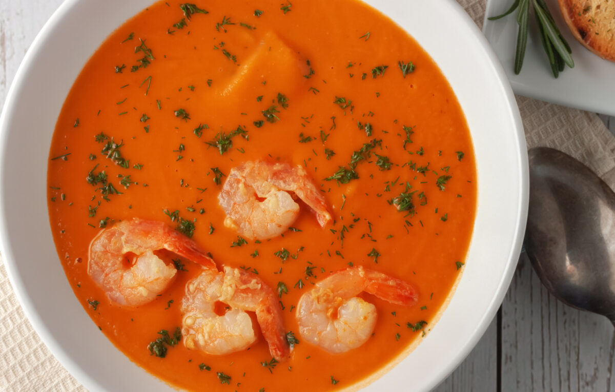 Σούπα κρέμα γαρίδας