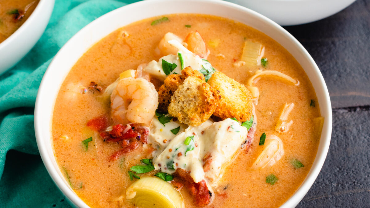 Σούπα με γαρίδες και τσορίθο