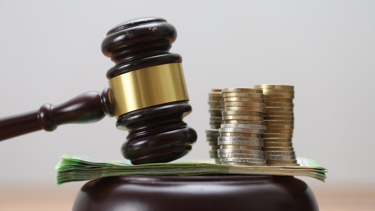 Gavel on Euro Background – Corruption, Fraud, Auctions, Fines, and Crim