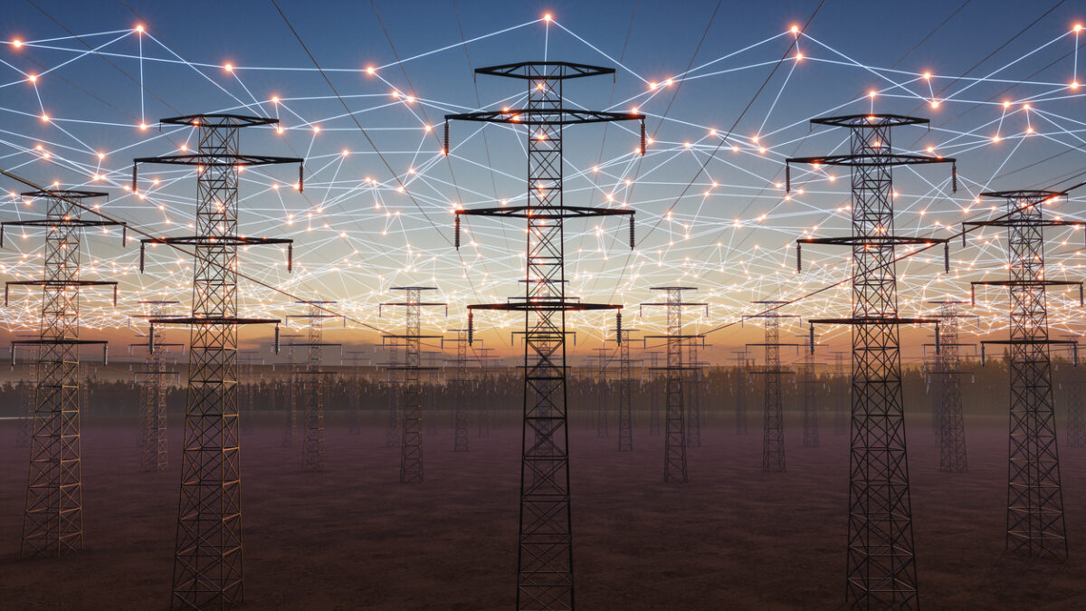 Power Transmission Lines With Plexus And Connection Dots