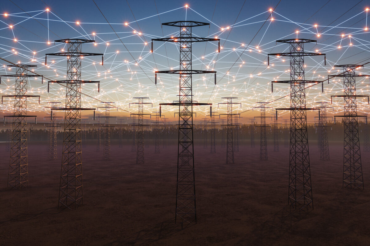 Power Transmission Lines With Plexus And Connection Dots