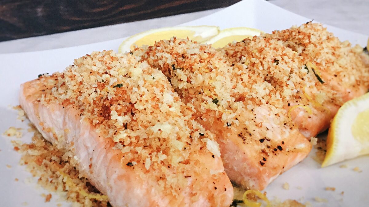 Σολομός με κρούστα panko