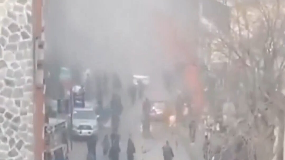 Εικόνα από το σημείο της έκρηξης