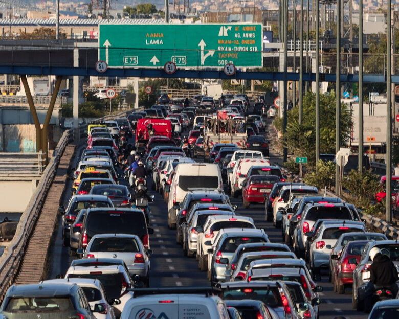 Μποτιλιάρισμα στους δρόμους της Αθήνας