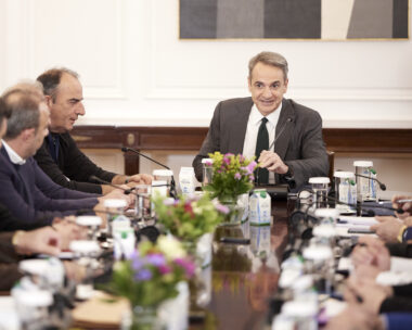 Ο Κυριάκος Μητσοτάκης σε συνάντηση με εκπροσώπους των αγροτών