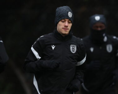 Ο Γιάννης Κωνσταντέλιας σε προπόνηση του ΠΑΟΚ