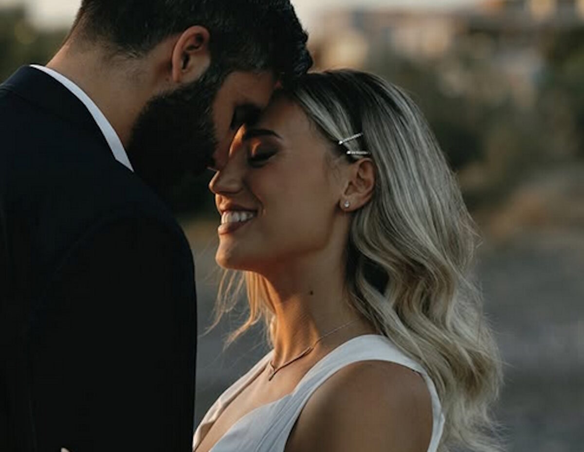 Η Άννα Κορακάκη στο γάμο της