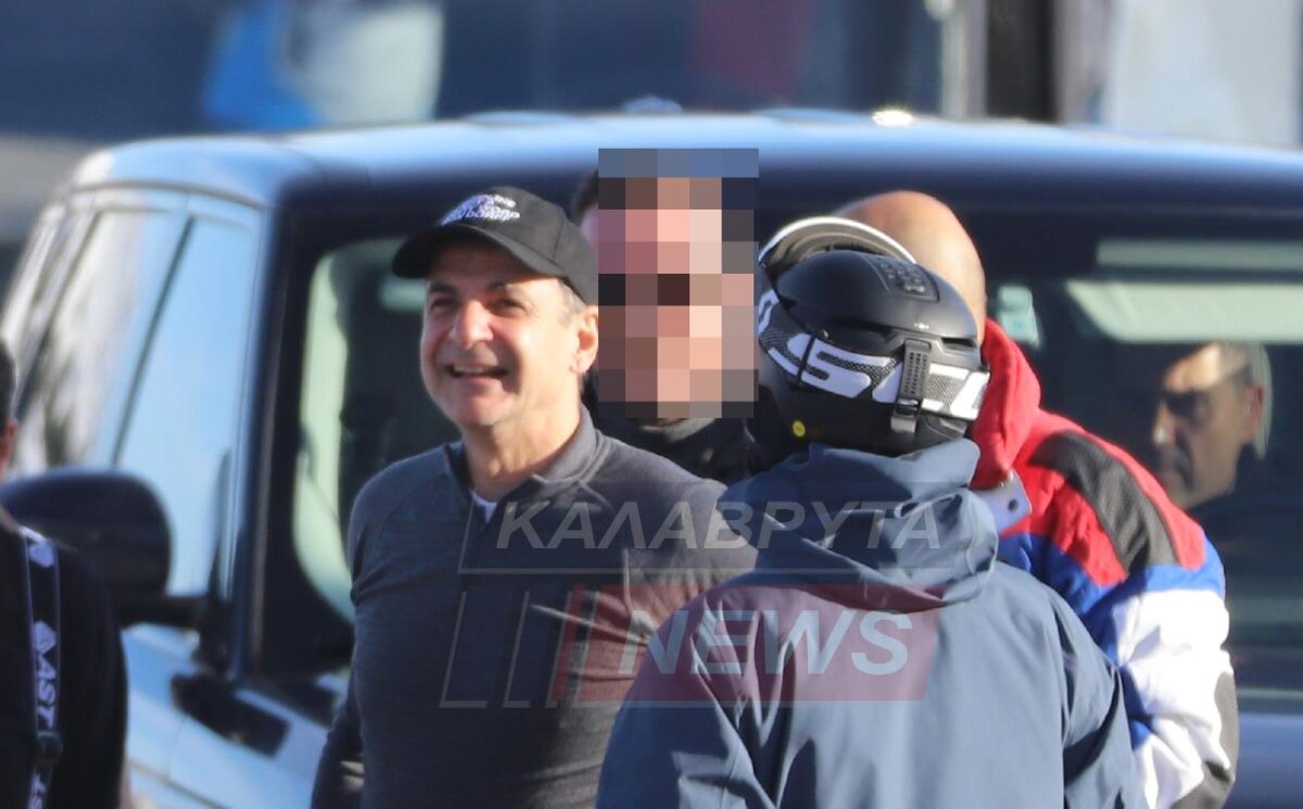 Ο πρωθυπουργός, Κυριάκος Μητσοτάκης στο Χιονοδρομικό Καλαβρύτων