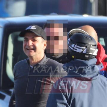 Ο πρωθυπουργός, Κυριάκος Μητσοτάκης στο Χιονοδρομικό Καλαβρύτων