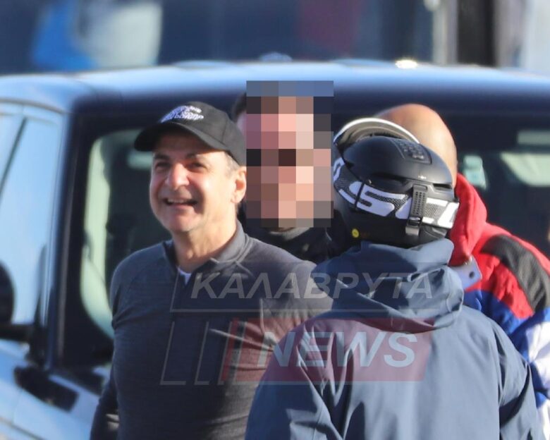 Ο πρωθυπουργός, Κυριάκος Μητσοτάκης στο Χιονοδρομικό Καλαβρύτων