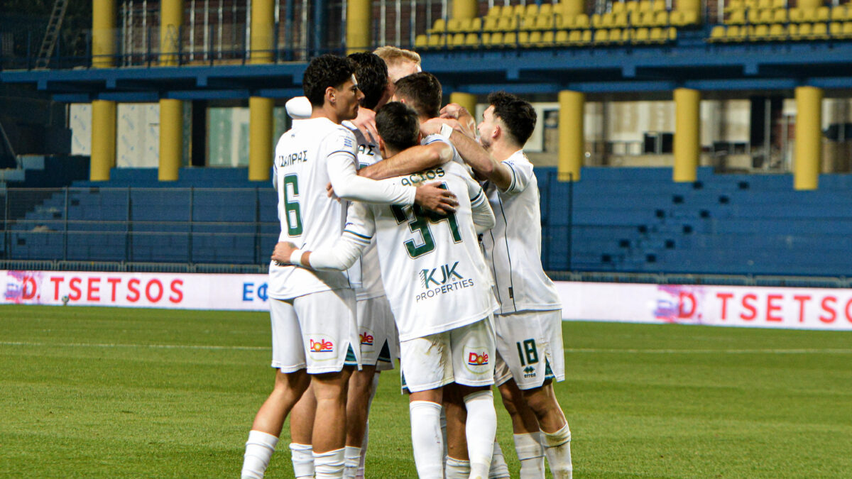 Οι παίκτες του Λεβαδειακού πανηγυρίζουν