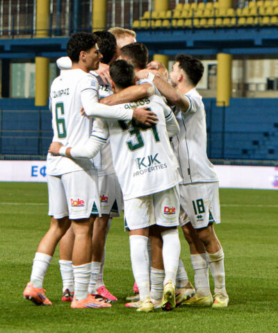 Οι παίκτες του Λεβαδειακού πανηγυρίζουν