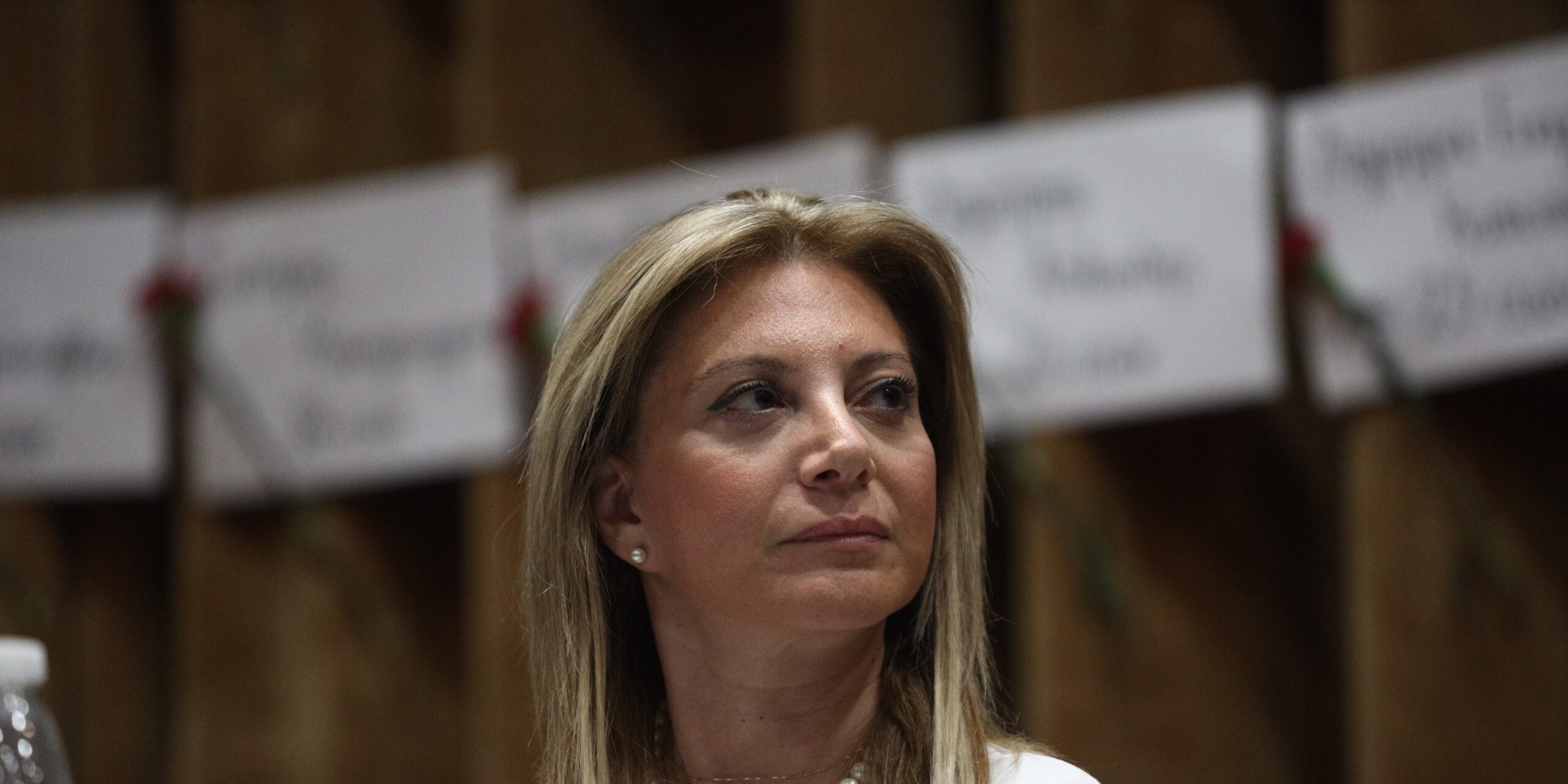 Η Μαρία Καρυστιανού, σε εκδήλωση για τη συμπλήρωση δύο χρόνων από την τραγωδία των Τεμπών