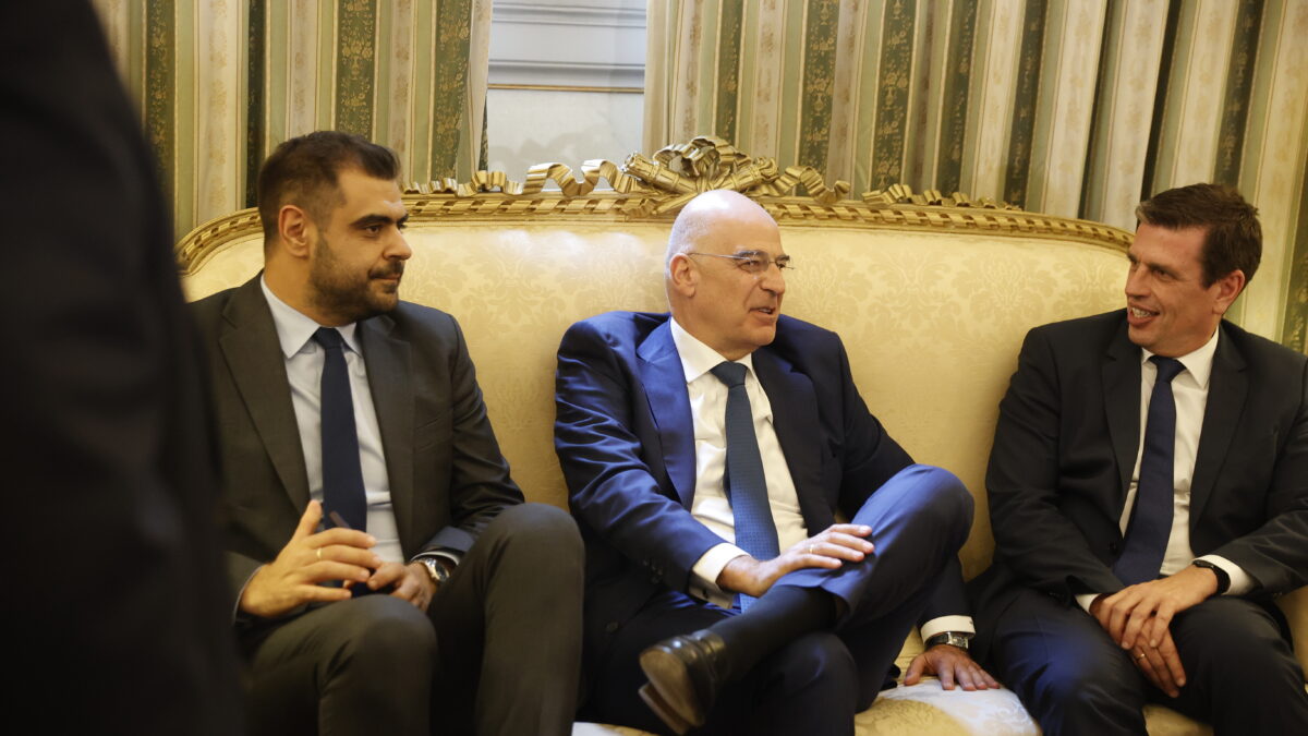 O Παύλος Μαρινάκης, ο Νίκος Δένδιας και ο Δημήτρης Καιρίδης