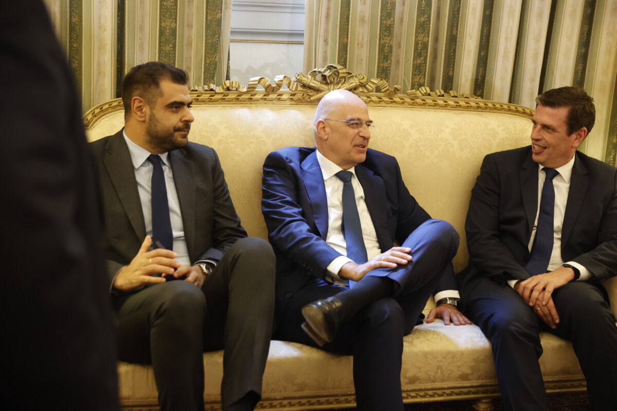 O Παύλος Μαρινάκης, ο Νίκος Δένδιας και ο Δημήτρης Καιρίδης