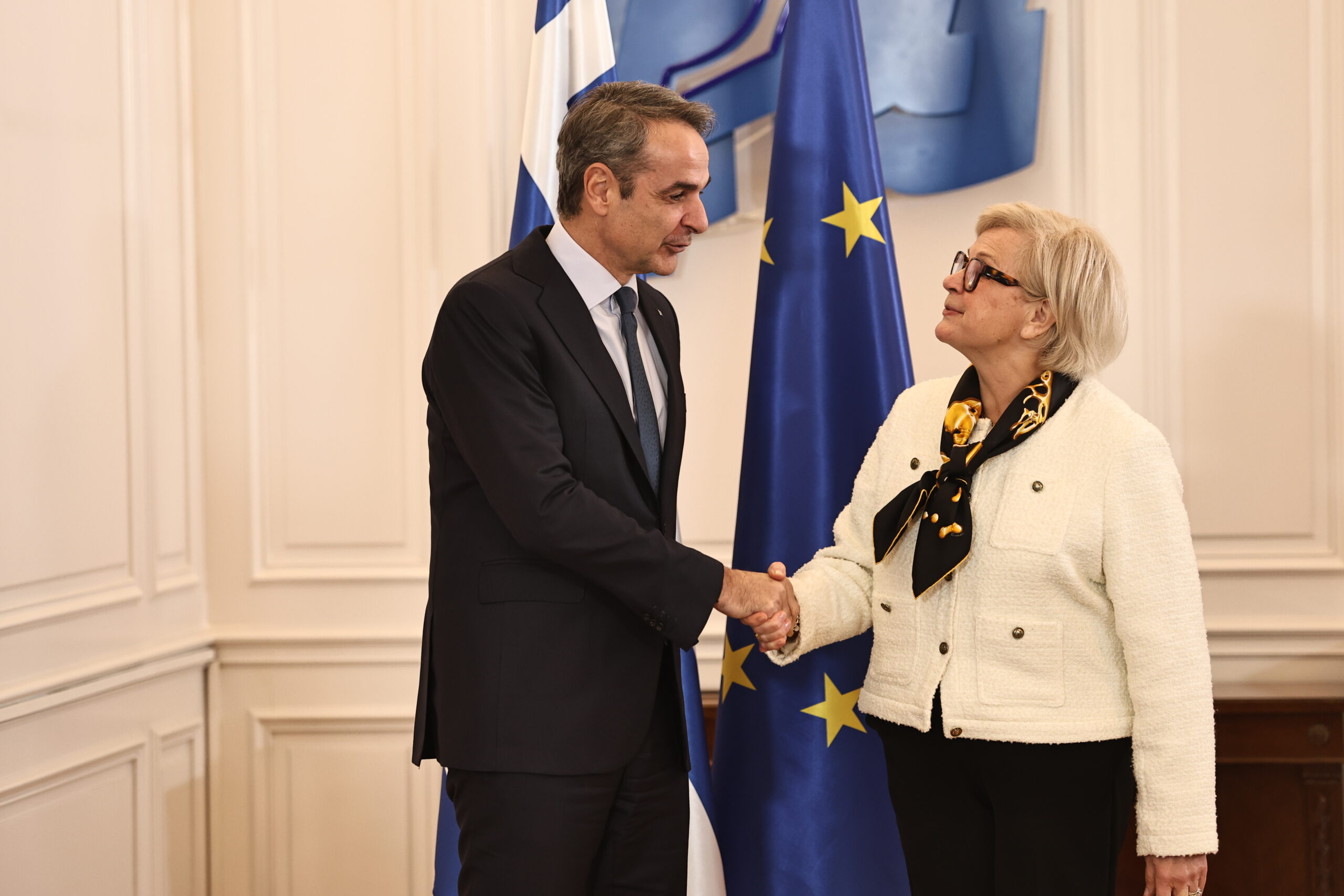 Κυριάκος Μητσοτάκης και Κατρίν Βοτρέν