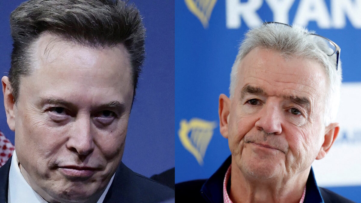 Ο Έλον Μασκ και ο διευθυντής της Ryanair, Μάικλ Ο'Λίρι